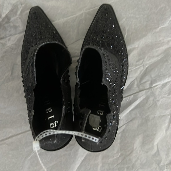 Gianni Bini Brees Rhinestone Metallic Western Booties - Picture 4 of 11